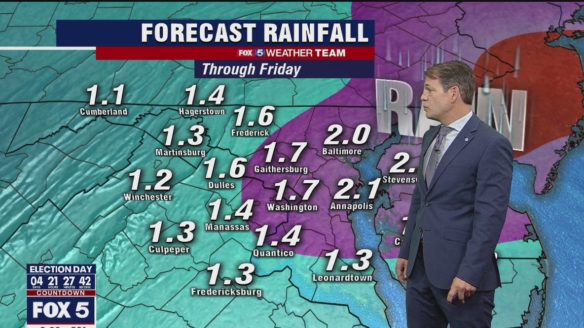 FOX 5 Weather afternoon forecast for Thursday, October 29